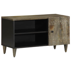 vidaXL TV Cabinet Light Grey 80x31,5x46 cm Solid Wood Mango 1