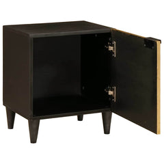 vidaXL Bedside Cabinet 2 pcs Black and Gold 40 x 33 x 46 cm 3