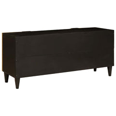 vidaXL TV Cabinet Black and Gold 105 x 33 x 46 cm Engineered Wood 5