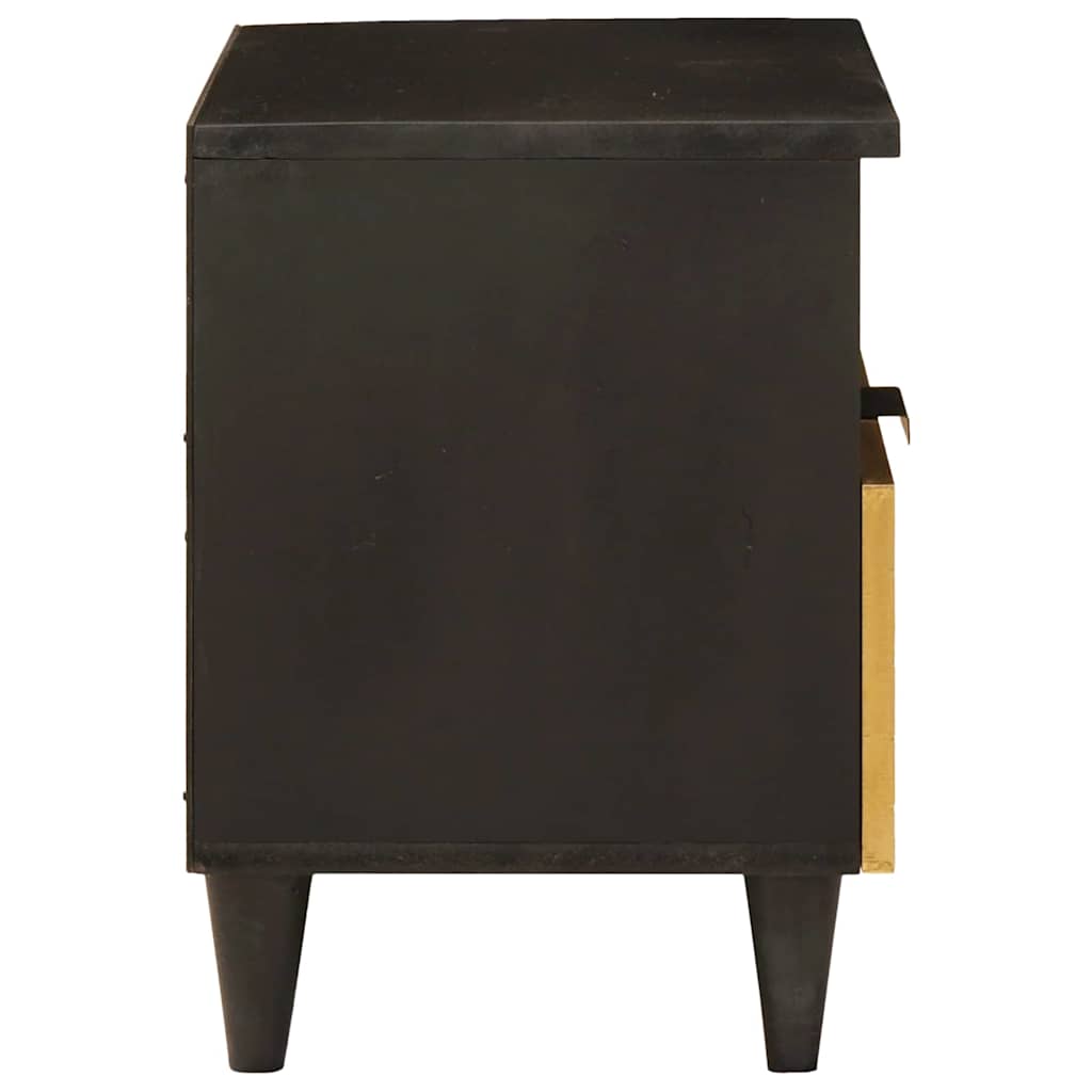 vidaXL Bedside Cabinet Black and Gold 40 x 33 x 46 cm Engineered Wood 4