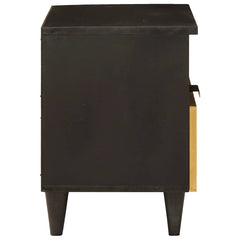 vidaXL Bedside Cabinet Black and Gold 40 x 33 x 46 cm Engineered Wood 4