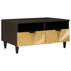 vidaXL Coffee Table Black and Gold 40 x 33 x 46 cm Engineered Wood 1