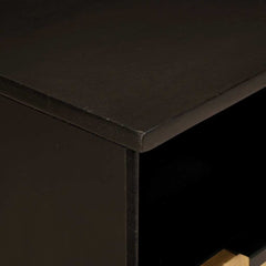 vidaXL TV Cabinet Black and Gold 100 x 33 x 46 cm Engineered Wood 6