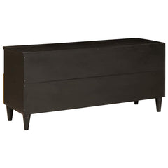 vidaXL TV Cabinet Black and Gold 100 x 33 x 46 cm Engineered Wood 5