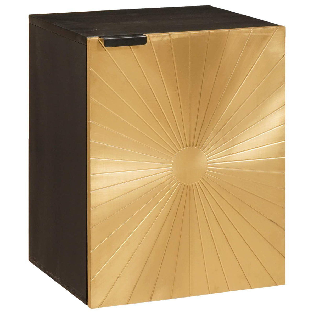 vidaXL Bathroom Cabinet with Shelf Black and Gold 38 x 33 x 48 cm 1