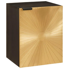 vidaXL Bathroom Cabinet with Shelf Black and Gold 38 x 33 x 48 cm 1