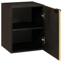 vidaXL Bathroom Cabinet with Shelf Black and Gold 38 x 33 x 48 cm 2