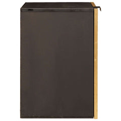 vidaXL Bathroom Cabinet with Shelf Black and Gold 38 x 33 x 48 cm 4