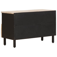 vidaXL TV Cabinet White Wash Finish 70 x 33 x 46 cm Solid Mango Wood 5