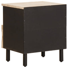 vidaXL Bedside Cabinet White 40 x 33 x 46 cm Solid Mango Wood 6