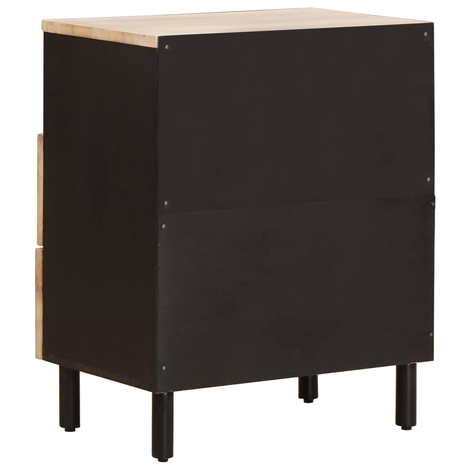 vidaXL Bedside Cabinet White 50 x 33 x 62 cm Solid Mango Wood 5