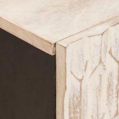 vidaXL TV Cabinet White Wash Finish 105 x 33 x 46 cm Solid Mango Wood 6