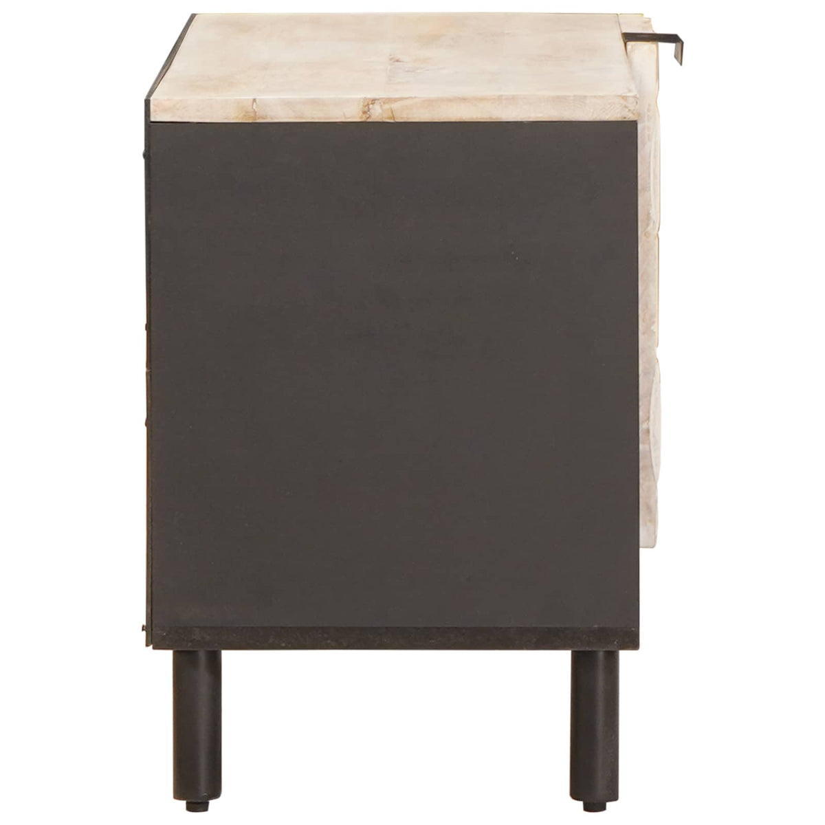 TV Cabinet 80 x 33 x 46 cm Solid Mango Wood White wash finish