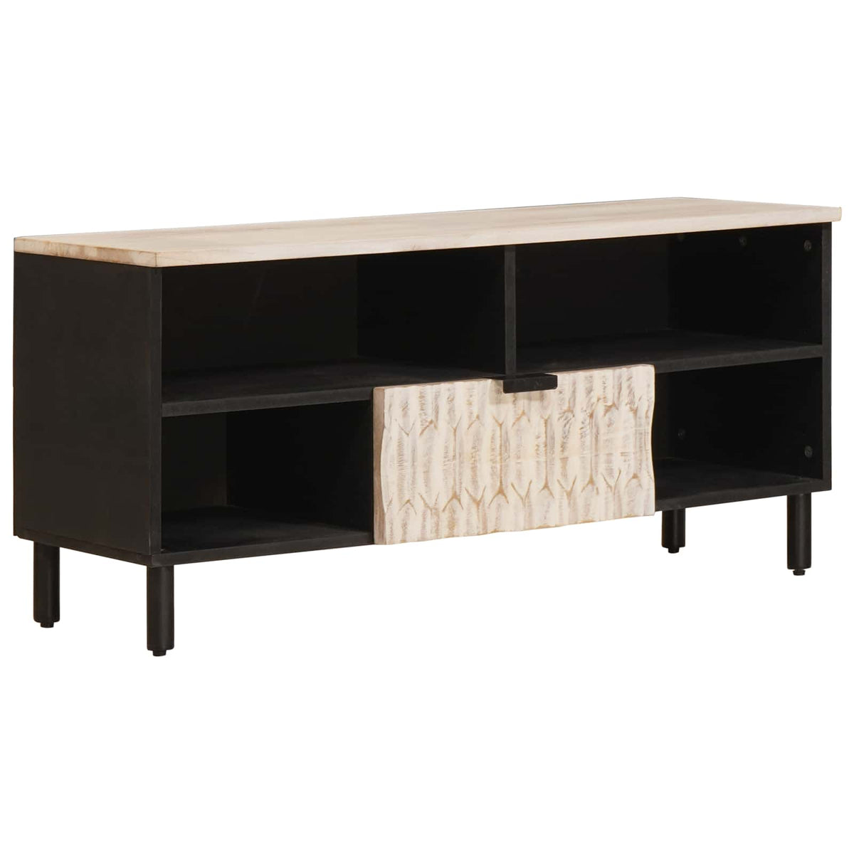 TV Cabinet with Drawer 100 x 33 x 46 cm White wash finish