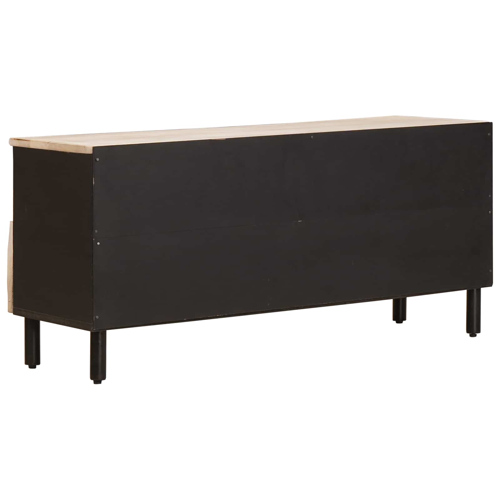 vidaXL TV Cabinet White Wash Finish 100 x 33 x 46 cm Solid Mango Wood 5