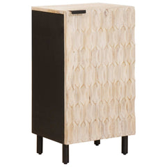vidaXL Sideboard White Wash Finish 40 x 33 x 75 cm Solid Mango Wood 1
