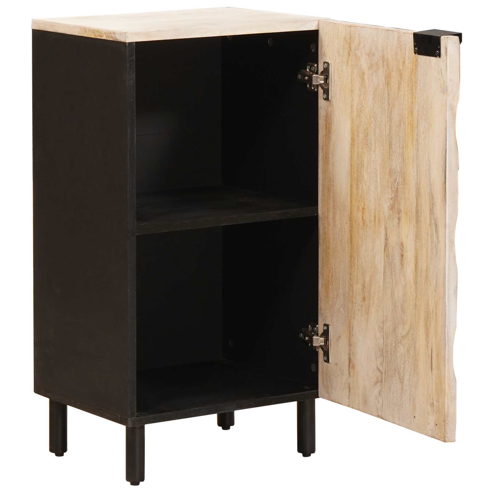 vidaXL Sideboard White Wash Finish 40 x 33 x 75 cm Solid Mango Wood 2