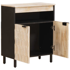 vidaXL Sideboard White Wash Finish 60 x 33 x 75 cm Solid Mango Wood 2