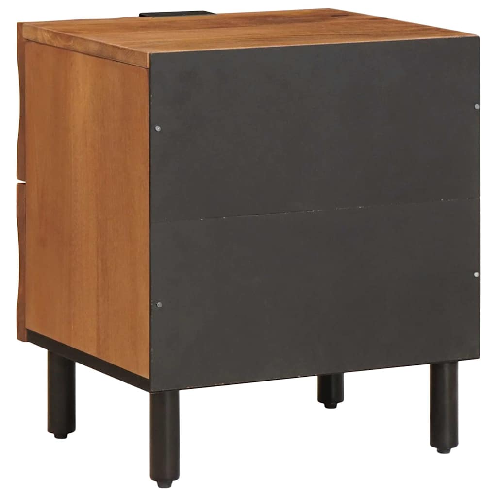 vidaXL Bedside Cabinet 2 pcs Brown 40 x 33 x 46 cm Solid Mango Wood 6