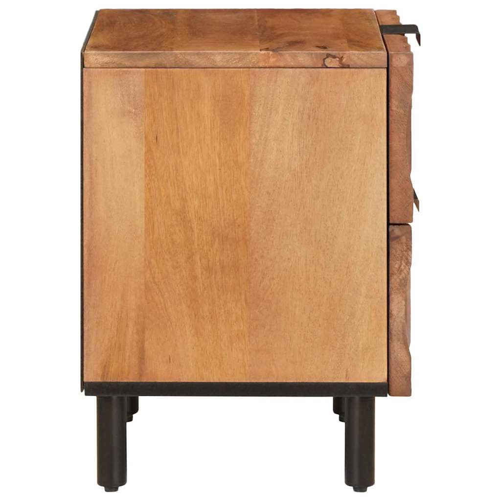 vidaXL Bedside Cabinet 2 pcs Brown 40 x 33 x 46 cm Solid Mango Wood 5