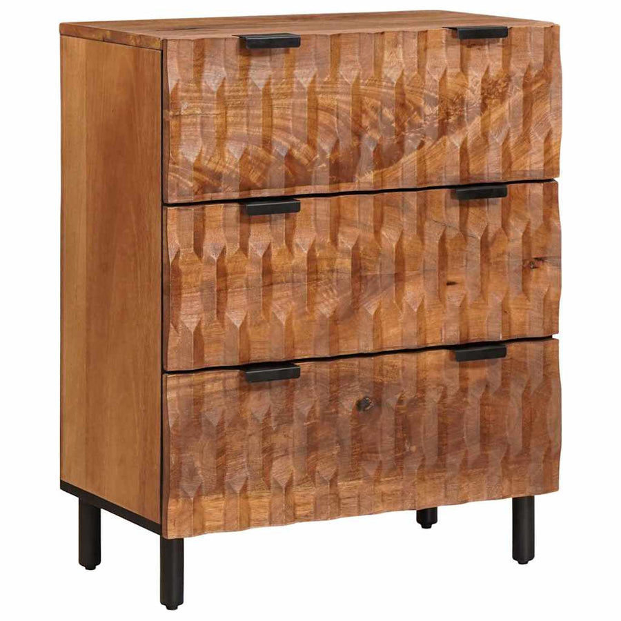 vidaXL Sideboard 60 x 33 x 75 cm Solid Mango Wood Acacia Brown Finish 1