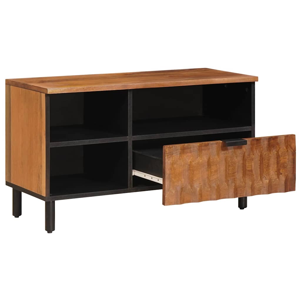 vidaXL TV Cabinet Acacia Brown Finish 80 x 33 x 46 cm Solid Mango Wood 2