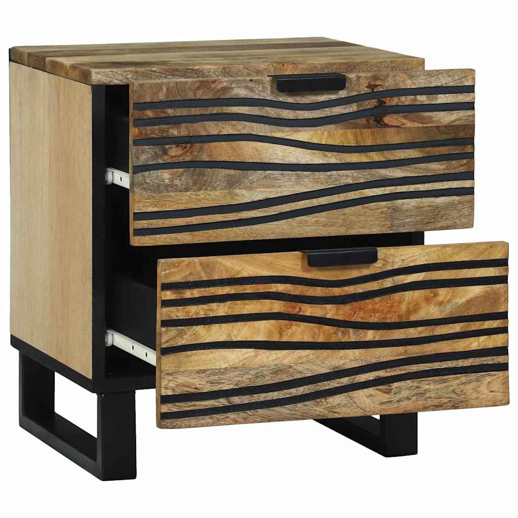 vidaXL Bedside Cabinet 2 pcs Natural 40 x 33 x 46 cm Engineered Wood 3