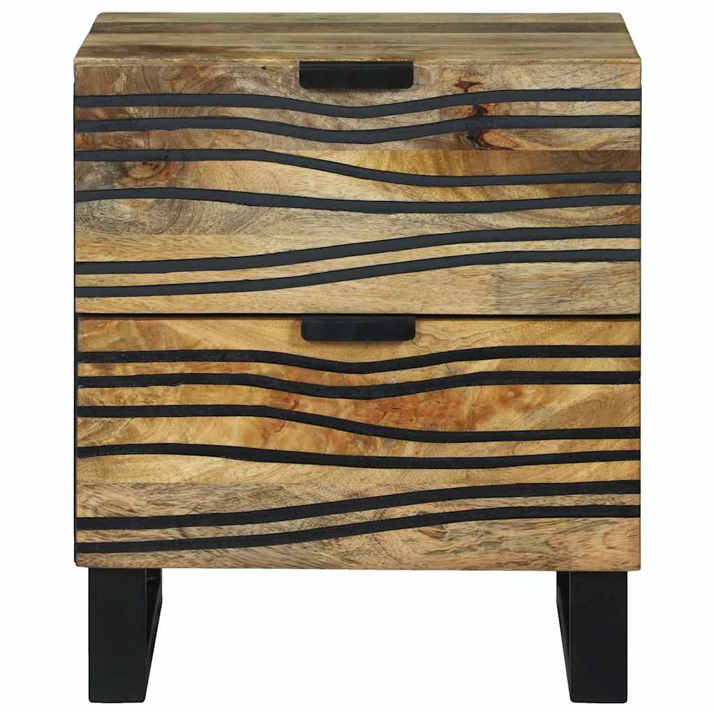 vidaXL Bedside Cabinet 2 pcs Natural 40 x 33 x 46 cm Engineered Wood 4