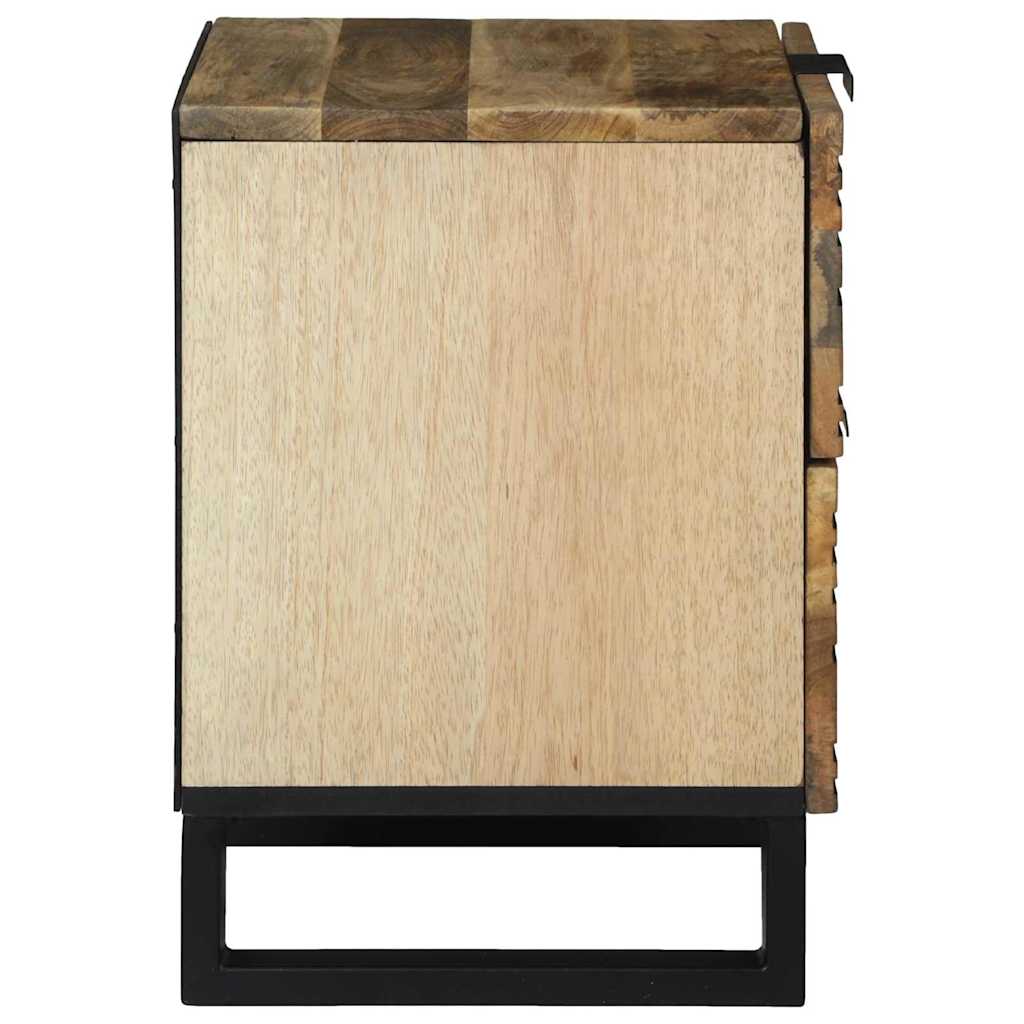 vidaXL Bedside Cabinet 2 pcs Natural 40 x 33 x 46 cm Engineered Wood 5