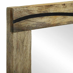 vidaXL Bathroom Mirror Natural 50 x 2.5 x 70 cm Rectangular 4