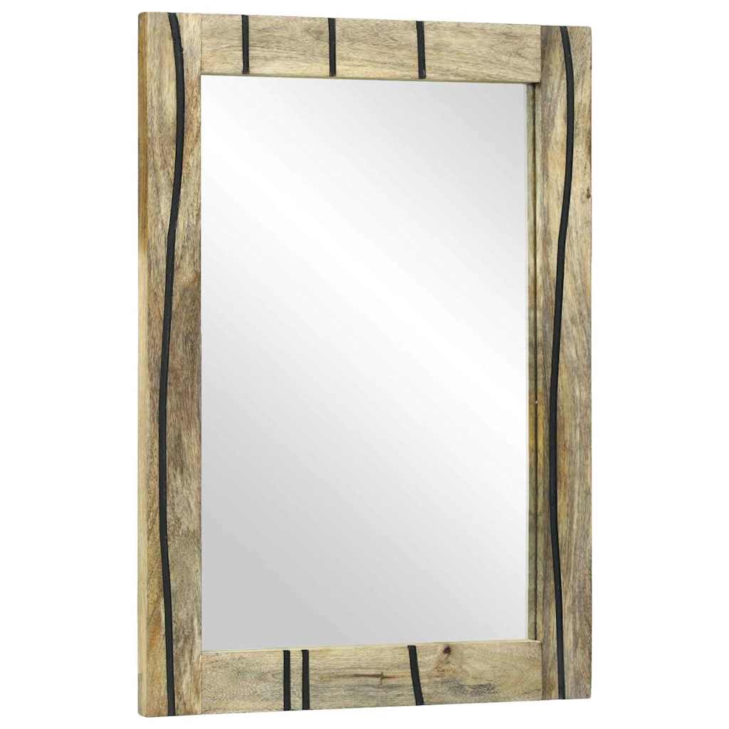 vidaXL Bathroom Mirror Natural 50 x 2.5 x 70 cm Rectangular 1