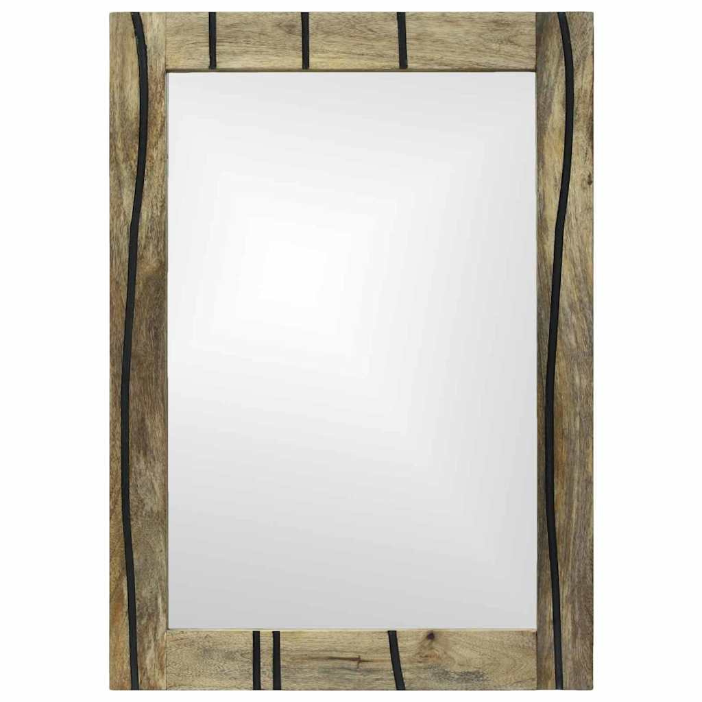 vidaXL Bathroom Mirror Natural 50 x 2.5 x 70 cm Rectangular 2
