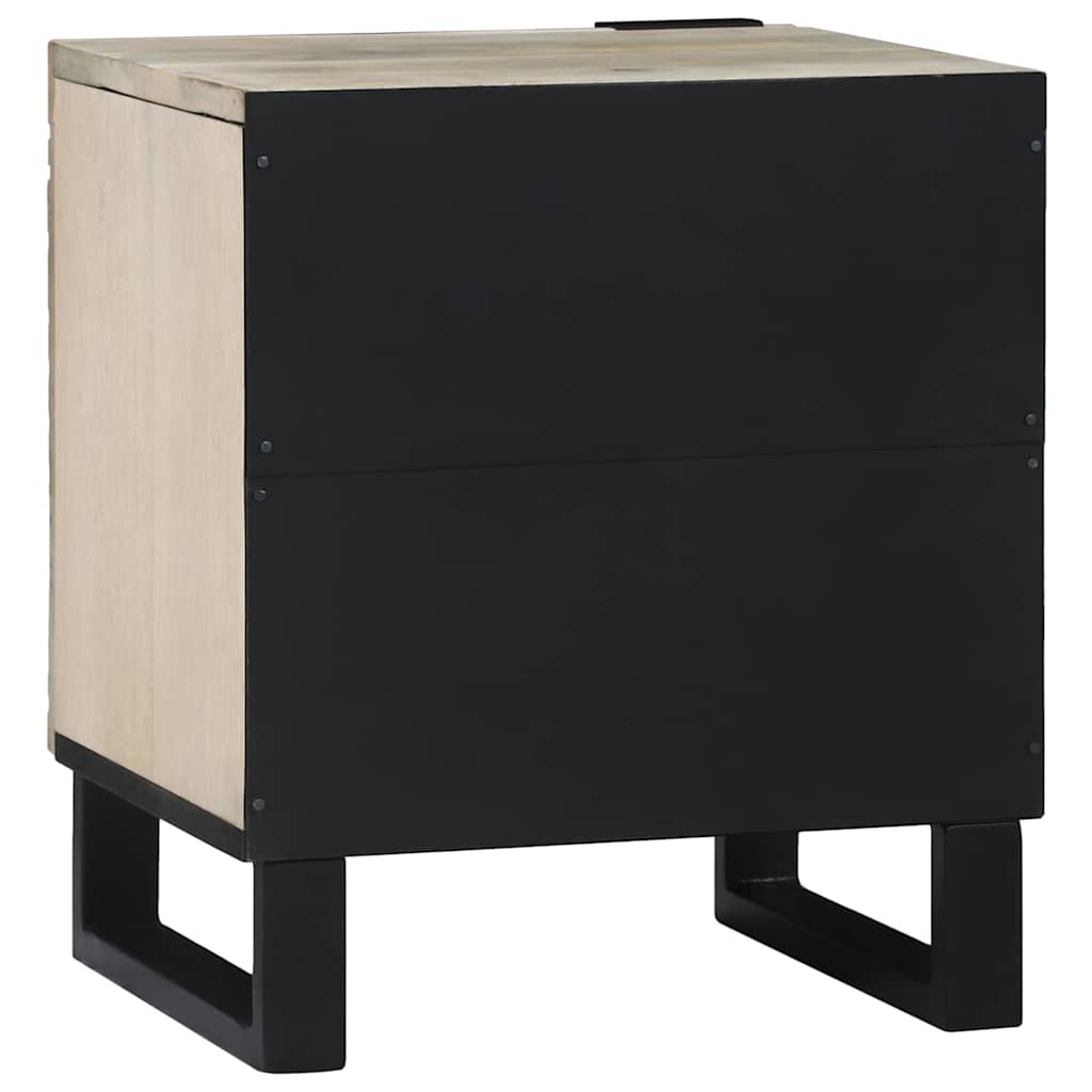 vidaXL Bedside Cabinet White 40 x 33 x 46 cm Engineered Wood 5