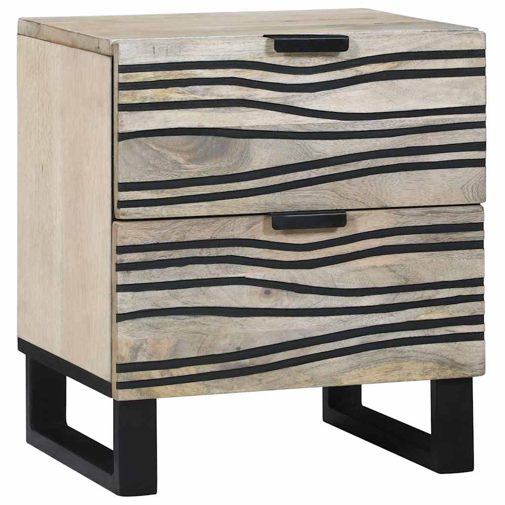 vidaXL Bedside Cabinet 2 pcs White 40 x 33 x 46 cm Engineered Wood 2