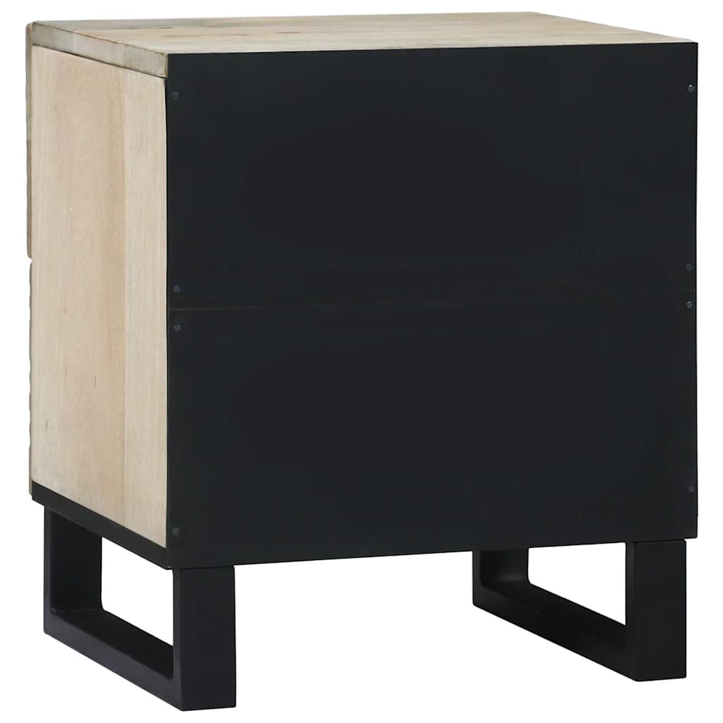 vidaXL Bedside Cabinet 2 pcs White 40 x 33 x 46 cm Engineered Wood 6
