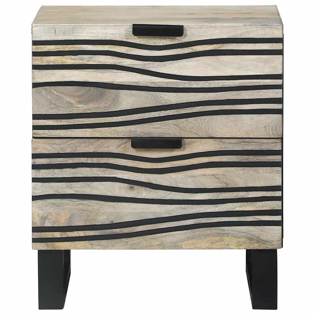 vidaXL Bedside Cabinet 2 pcs White 40 x 33 x 46 cm Engineered Wood 4
