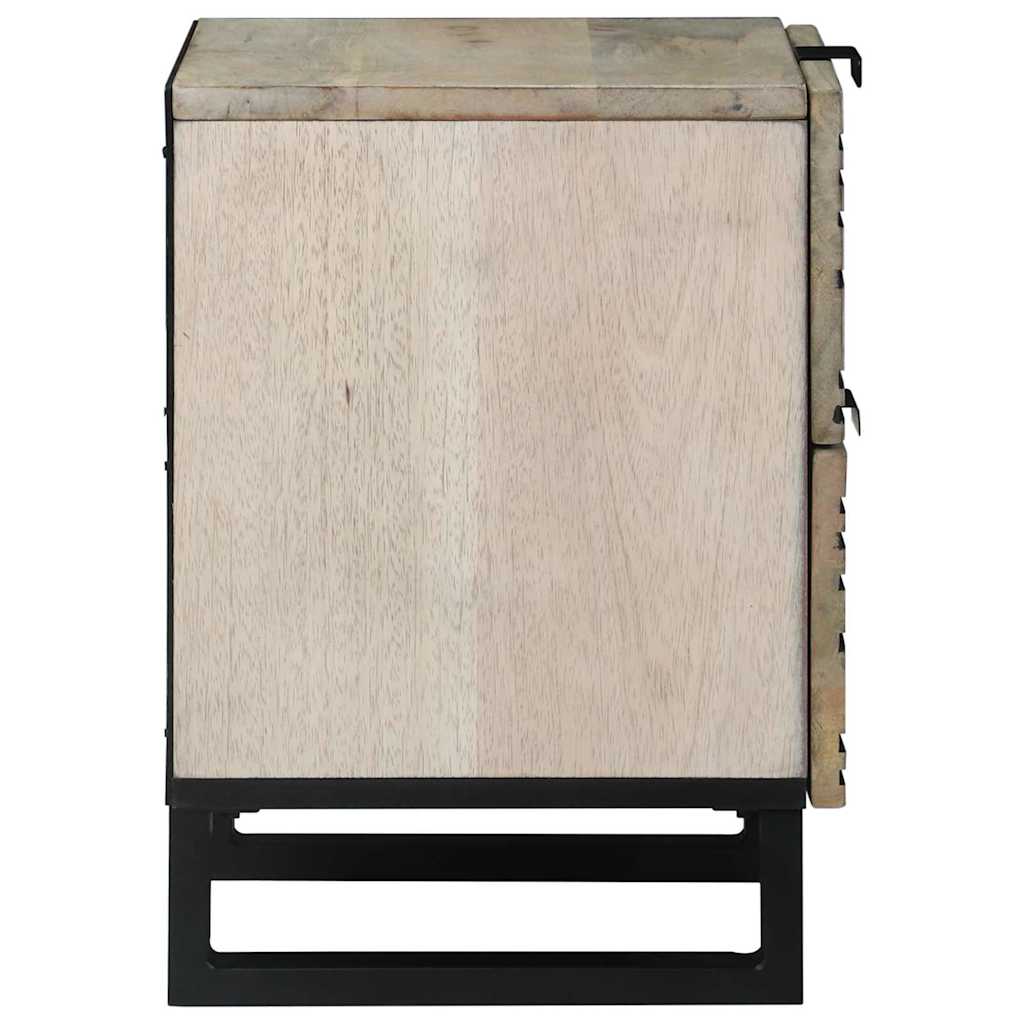 vidaXL Bedside Cabinet 2 pcs White 40 x 33 x 46 cm Engineered Wood 5