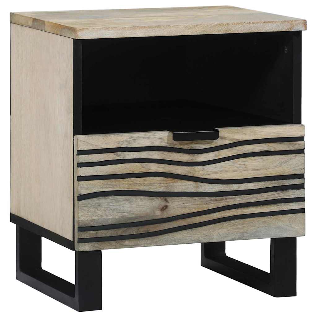 vidaXL Bedside Cabinet White 40 x 33 x 46 cm Engineered Wood 1