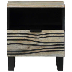 vidaXL Bedside Cabinet White 40 x 33 x 46 cm Engineered Wood 3