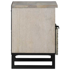 vidaXL Bedside Cabinet White 40 x 33 x 46 cm Engineered Wood 4
