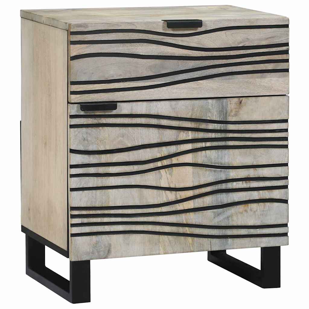 vidaXL Bedside Cabinet White 50 x 33 x 60 cm Engineered Wood 1