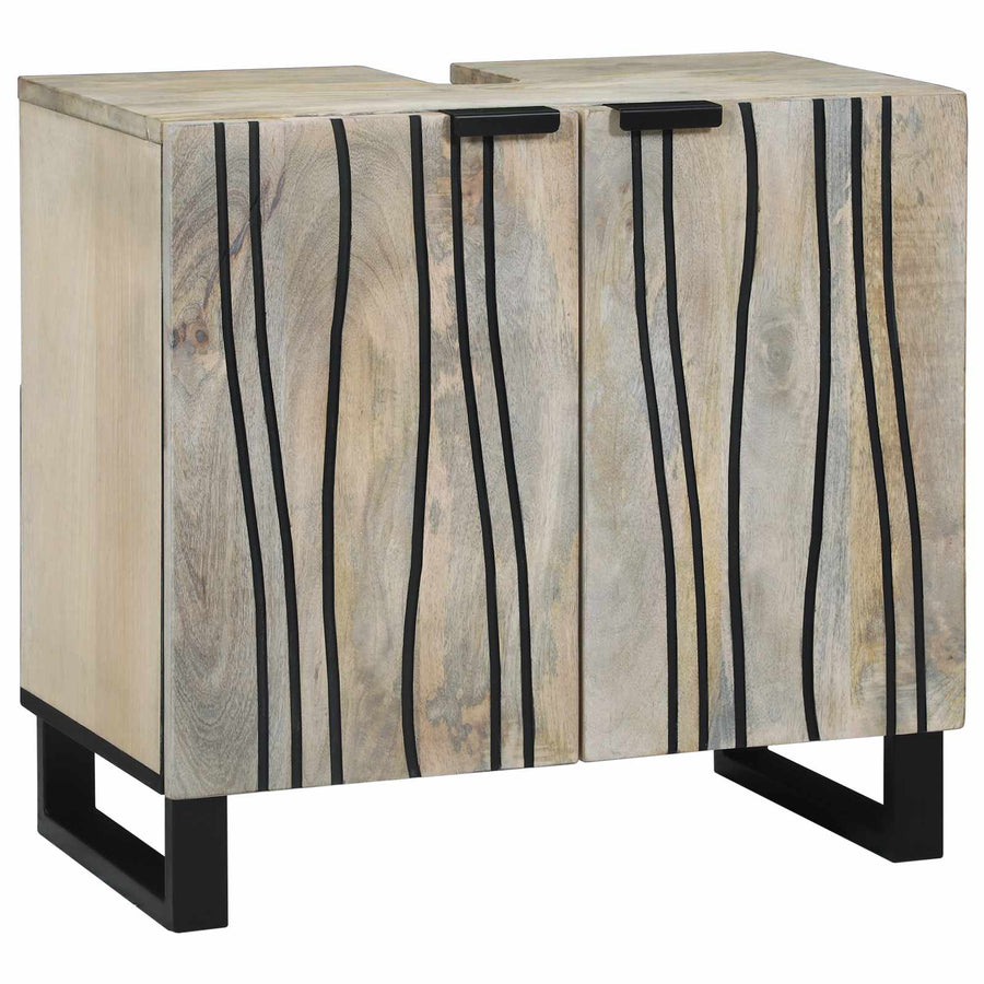 vidaXL Bathroom Sink Cabinet White 62 x 33 x 58 cm Engineered Wood 2
