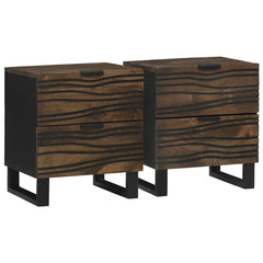 Bedside Cabinet Engineered Wood in Walnut