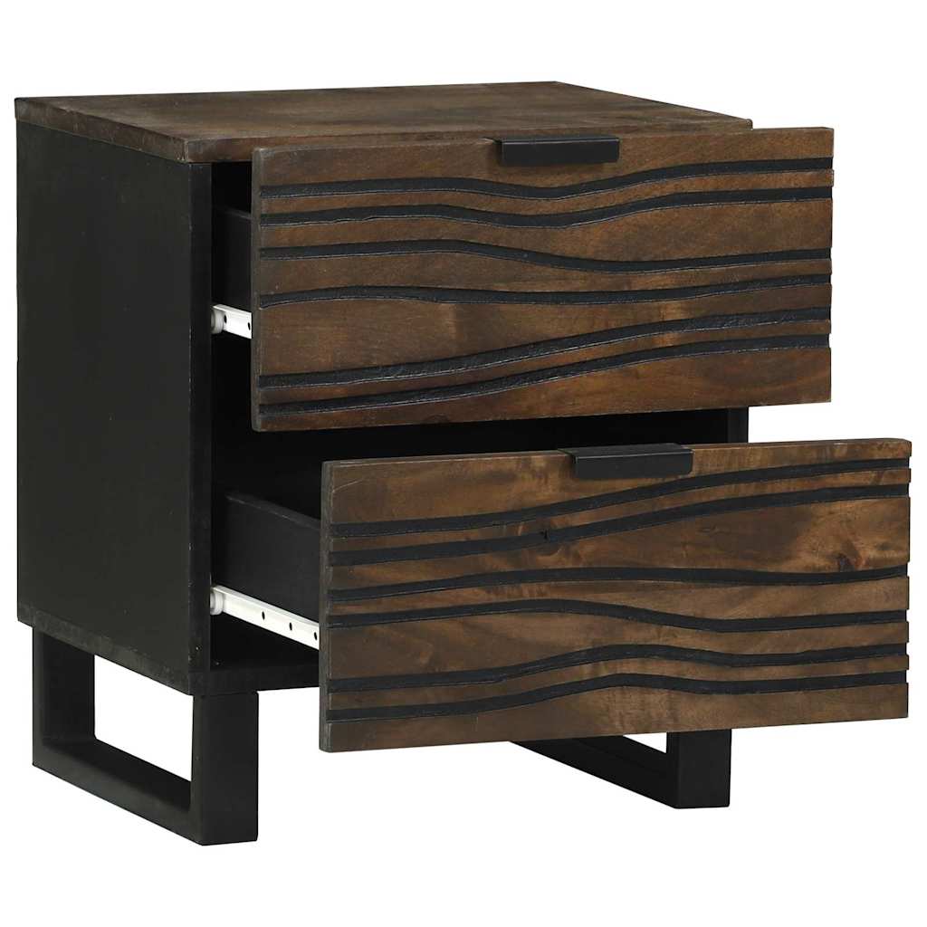 vidaXL Bedside Cabinet 2 pcs Walnut 40 x 33 x 46 cm Engineered Wood 2