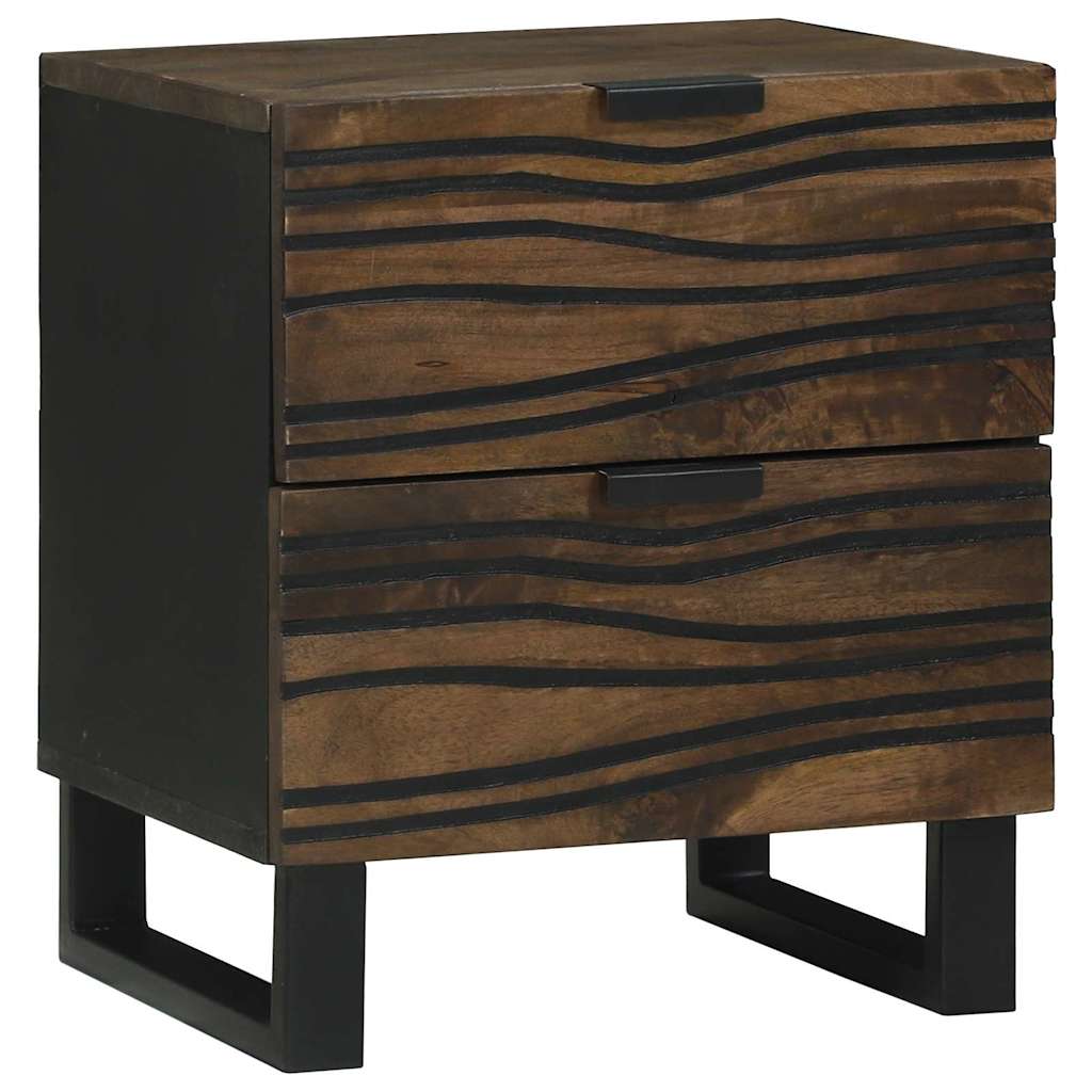 vidaXL Bedside Cabinet 2 pcs Walnut 40 x 33 x 46 cm Engineered Wood 3