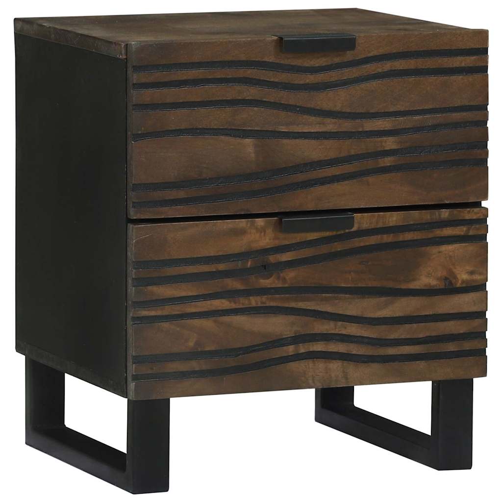 vidaXL Bedside Cabinet 2 pcs Walnut 40 x 33 x 46 cm Engineered Wood 4