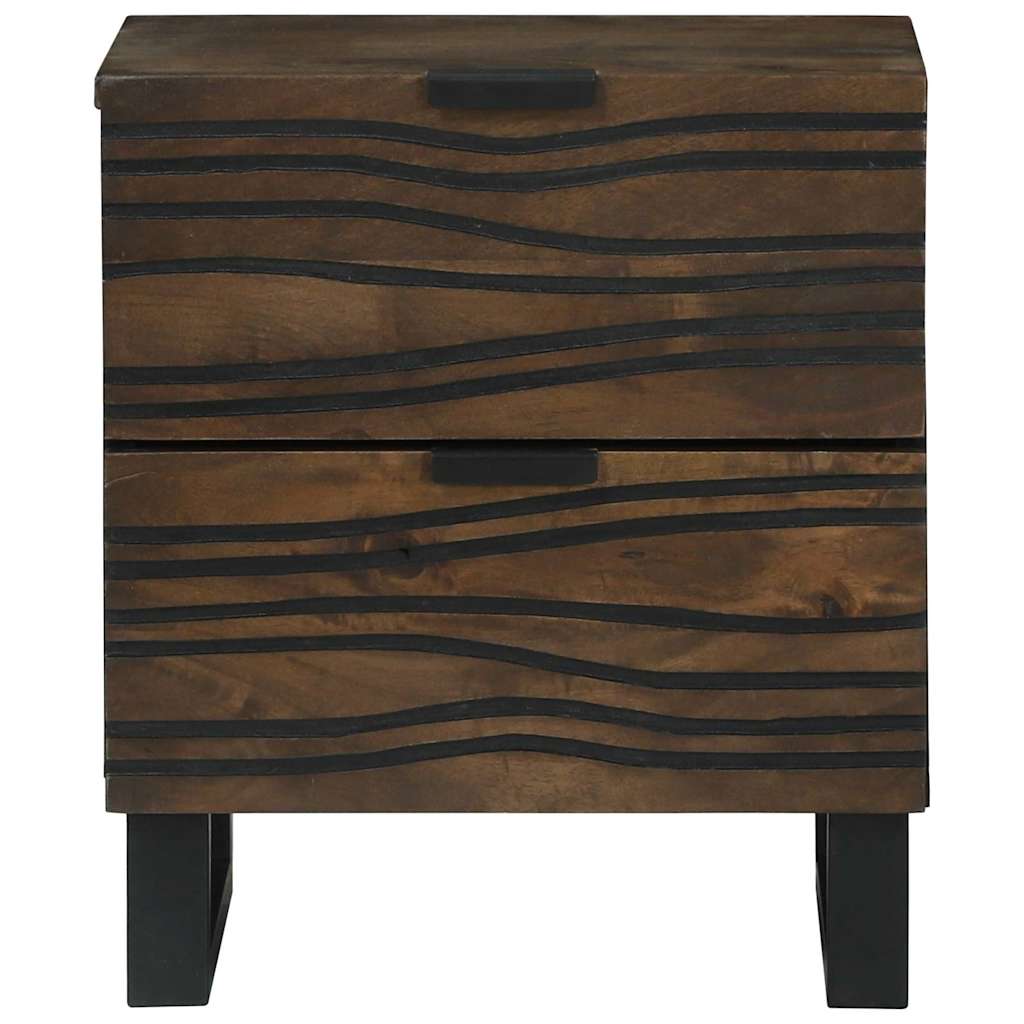 vidaXL Bedside Cabinet 2 pcs Walnut 40 x 33 x 46 cm Engineered Wood 5