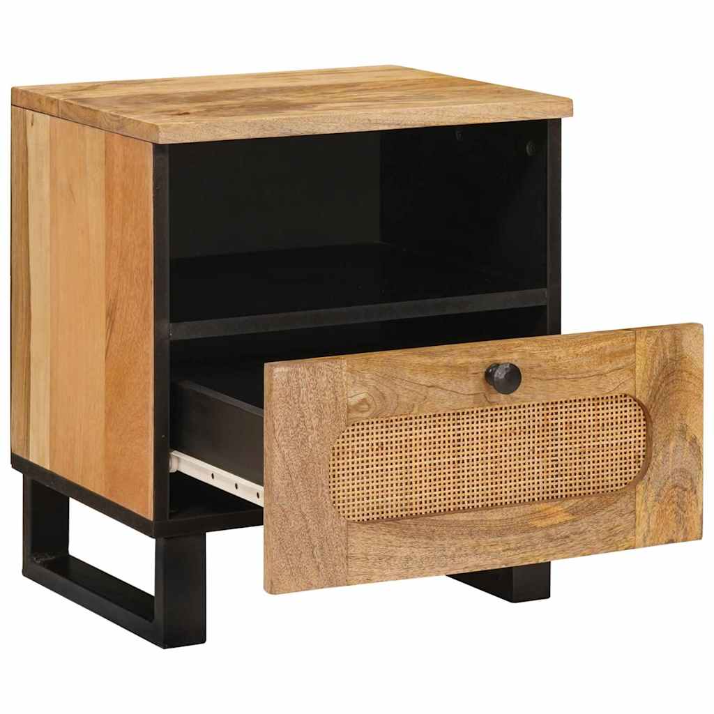 vidaXL Bedside Cabinet Natural 40 x 33 x 46 cm Solid Mango Wood 2