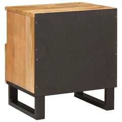 vidaXL Bedside Cabinet Natural 40 x 33 x 46 cm Solid Mango Wood 5