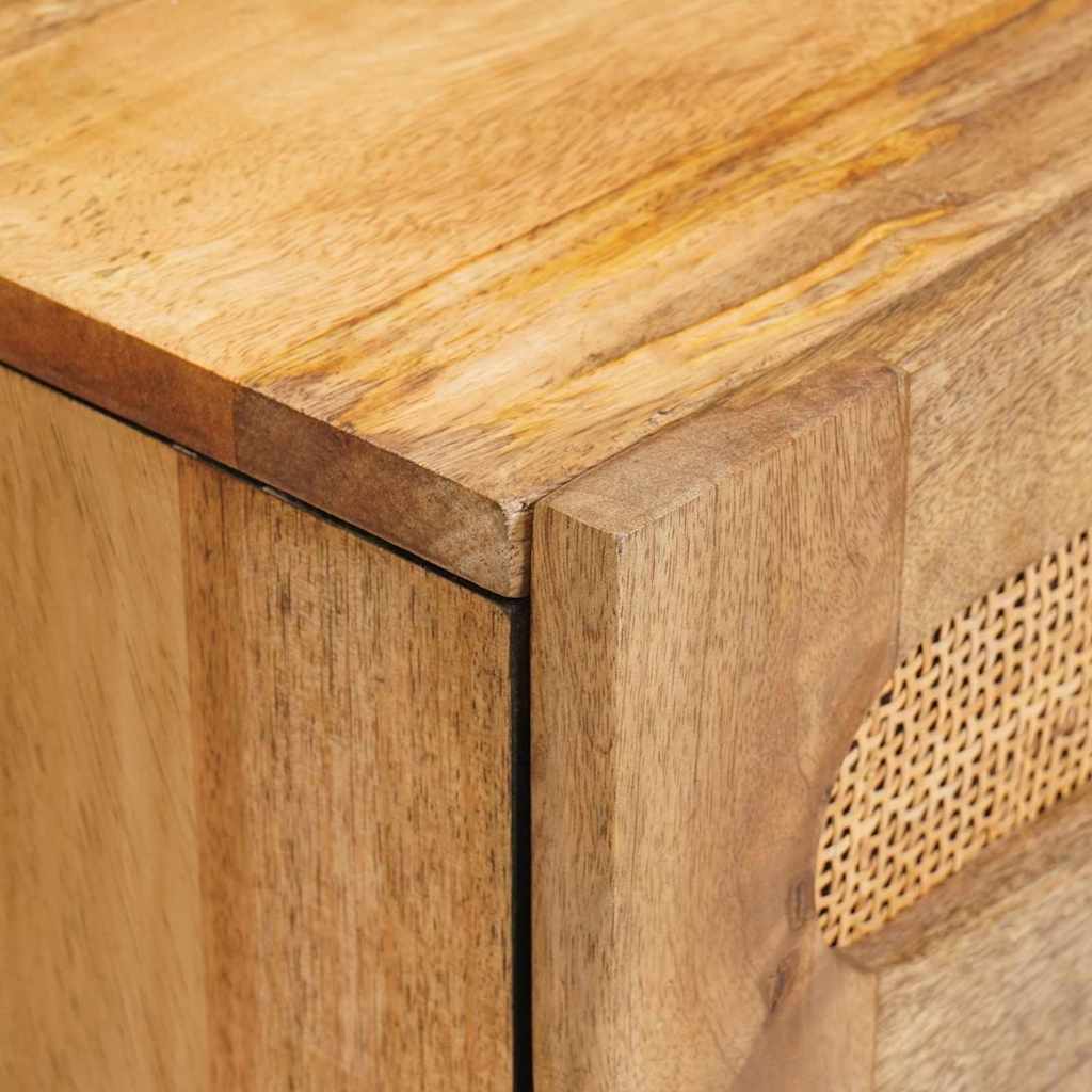 vidaXL Bedside Cabinet Natural 50 x 33 x 60 cm Solid Mango Wood 6